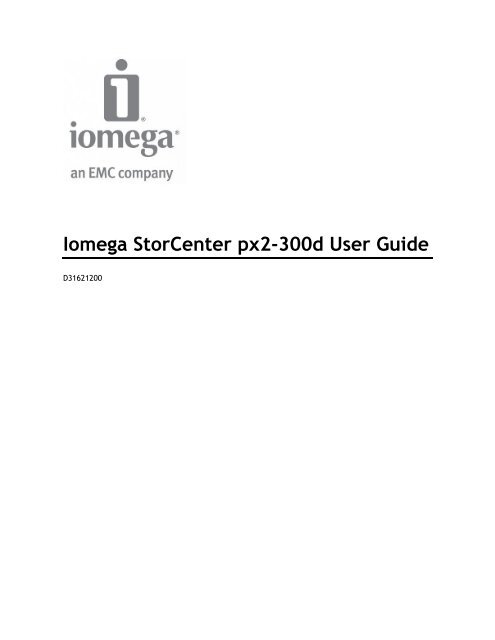 Iomega StorCenter px2-300d User Guide - Sourcetech