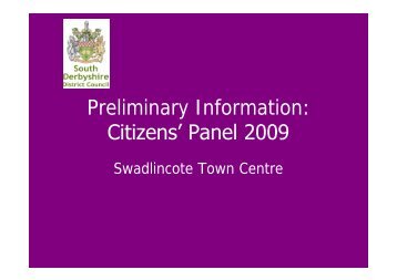 Swadlincote Town Centre - South Derbyshire District Council