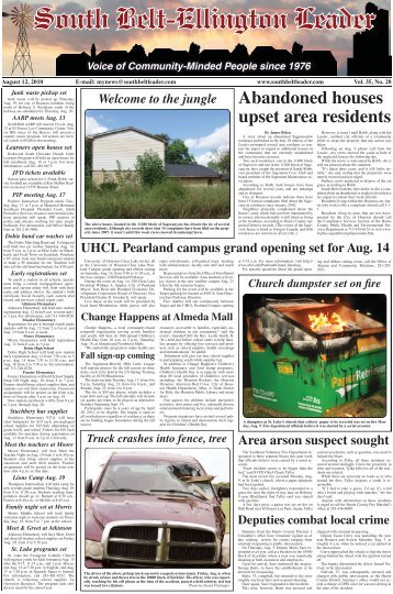 Abandoned houses upset area residents - South Belt-Ellington Leader