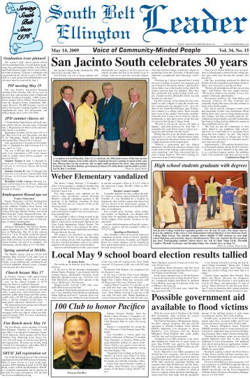 San Jacinto South celebrates 30 years - South Belt-Ellington Leader