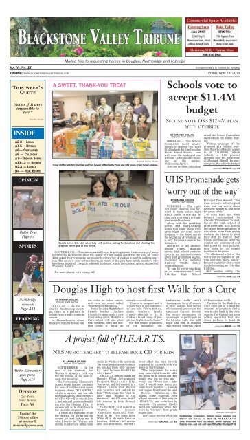 April 19, 2013 - Stonebridge Press and Villager Newspapers