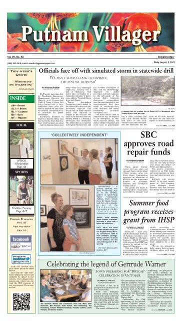 August 03, 2012 - Stonebridge Press and Villager Newspapers