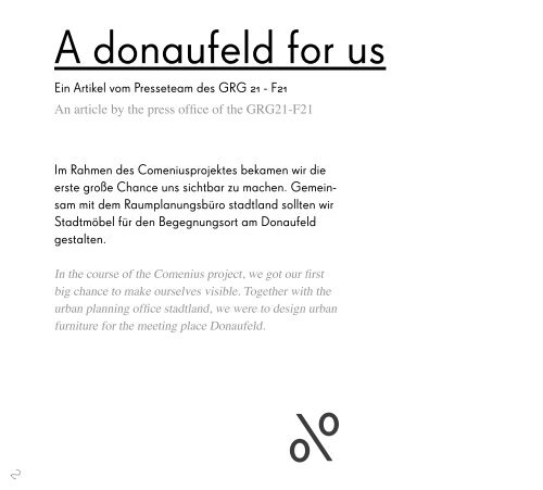 Ein Begegnungsort für das Donaufeld