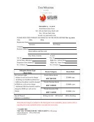 Hotel Booking form South China Label Showx