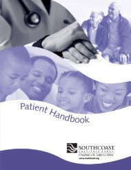Patient Handbook (PDF) - Southcoast Health System