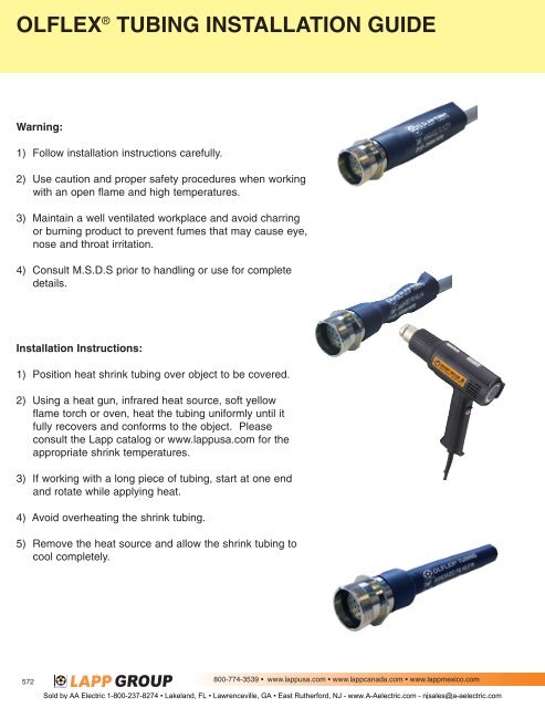 tubing & sleeving selection guide - AA Electric