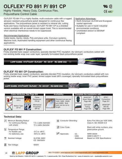 Continuous Flex Control Cable - AA Electric