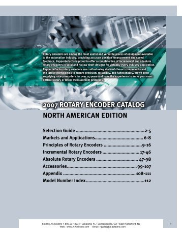 Rotary Encoder Catalog - Pepperl+Fuchs - AA Electric