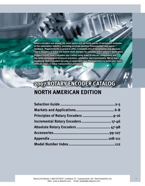 Rotary Encoder Catalog - Pepperl+Fuchs - AA Electric