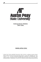 2005-2006 Bulletin - Austin Peay State University