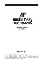2007-2008 Bulletin - Austin Peay State University