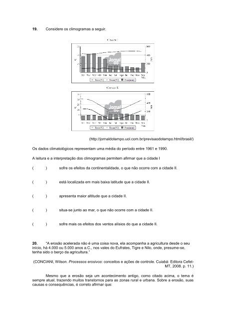 EXERCÍCIOS DE GEOGRAFIA 1.° ANO 01. A regionalização do ...