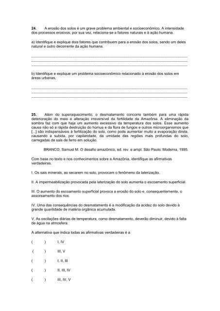 EXERCÍCIOS DE GEOGRAFIA 1.° ANO 01. A regionalização do ...