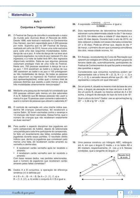 Matemática 2 - Curso e Colégio Acesso