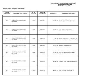 Informe contratos de Julio - Instituto TecnolÃ³gico Metropolitano