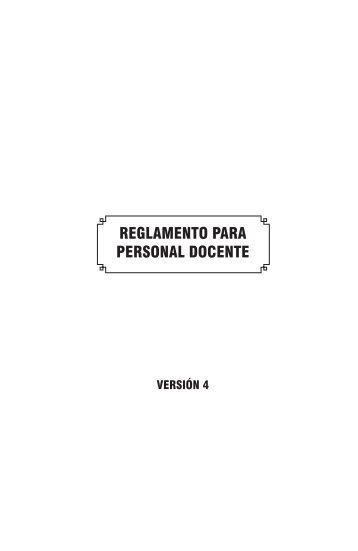 Reglamento Personal Docente - Instituto TecnolÃ³gico Metropolitano