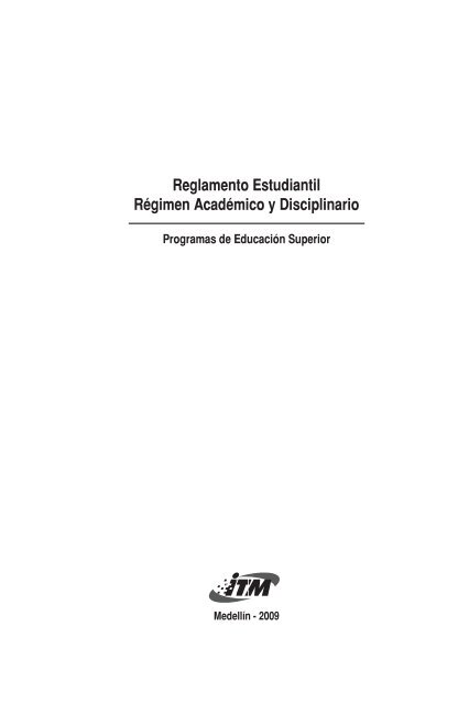 Reglamento Estudiantil - Instituto TecnolÃ³gico Metropolitano