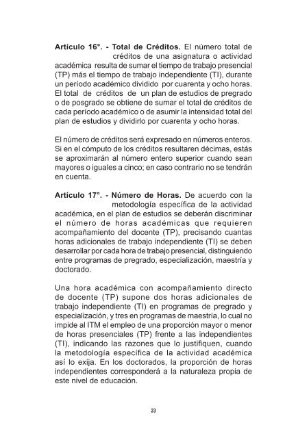 Reglamento Estudiantil - Instituto TecnolÃ³gico Metropolitano