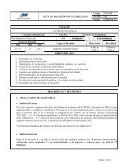 Acta de la RevisiÃ³n por la DirecciÃ³n 2011 - Instituto TecnolÃ³gico ...