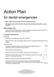 Guidelines for action in case of a Dental Emergency - South ...