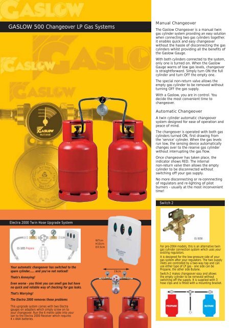 LPG Gas Systems for Boats, Caravans and Motorhomes