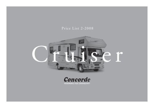2008 Concorde Cruiser Pricelist - English version (9.4 MB PDF)