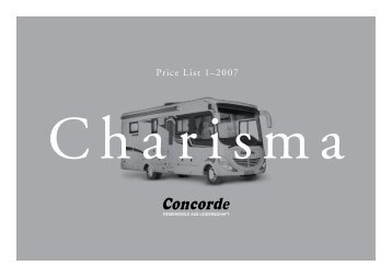2007 Concorde Charisma Price List