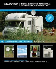 The 2012 Maxview Brochure - Southdowns Motorhome Centre