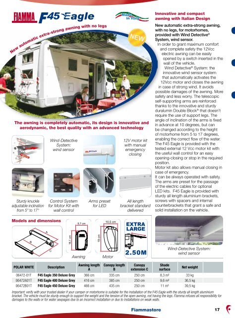 The 2012 Fiamma Awning Catalogue - Southdowns Motorhome ...