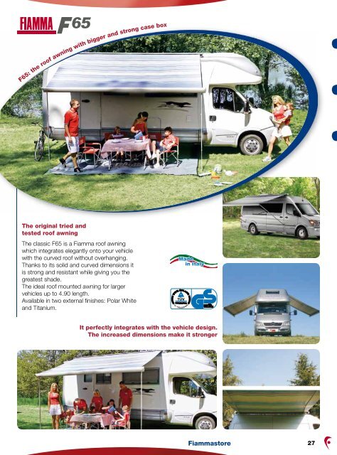 The 2012 Fiamma Awning Catalogue - Southdowns Motorhome ...