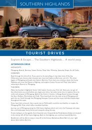 tourist drives - Southern Highlands