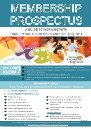 2013 - 2014 Membership Prospectus - Southern Highlands