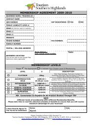 MEMBERSHIP AGREEMENT 2009 DRAFT - Southern Highlands