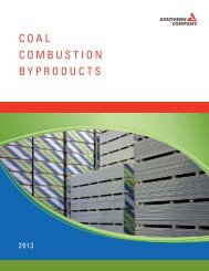 Report on Coal Combustion Byproducts - Southern Company