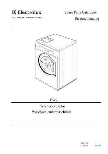 Spare Parts Catalogue Ersatzteilkatalog PW9 Washer extractor ...