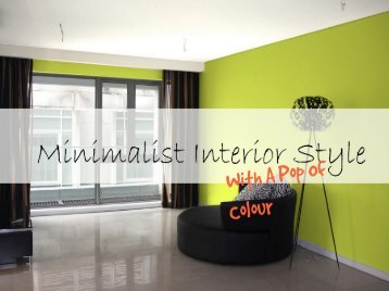 Minimalist Interior Style With A Pop Of Colour