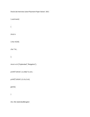 Written test paper of tcs