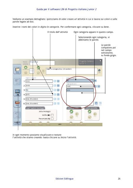 Guida per il software LIM di Progetto italiano Junior 2 - Edilingua