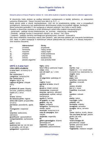 LIBRO DELLO STUDENTE â PODRÄCZNIK - Edilingua