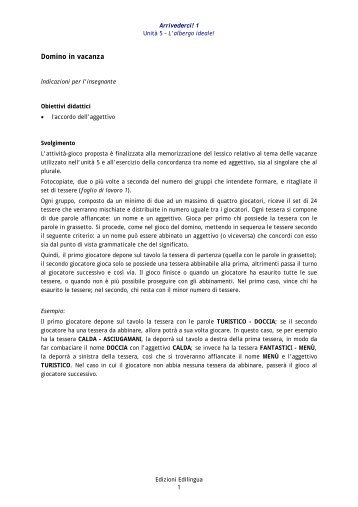 Domino in vacanza - Edilingua