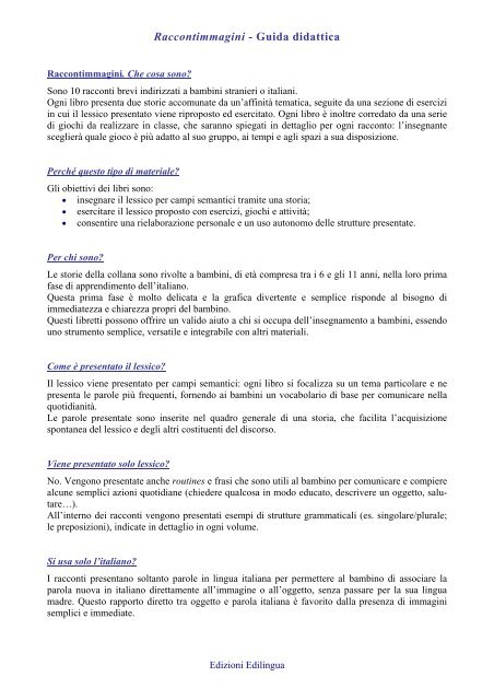 Guida per l'insegnante - Edilingua