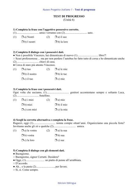 TEST I - Edilingua