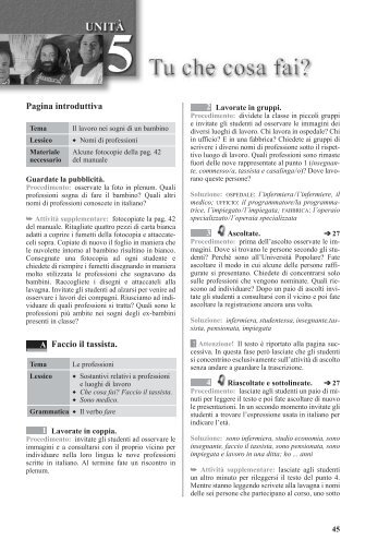 Pagina introduttiva Faccio il tassista. - Edilingua