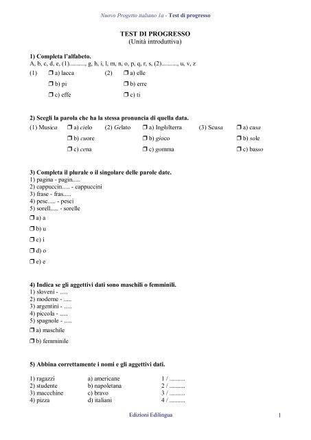 TEST I - Edilingua