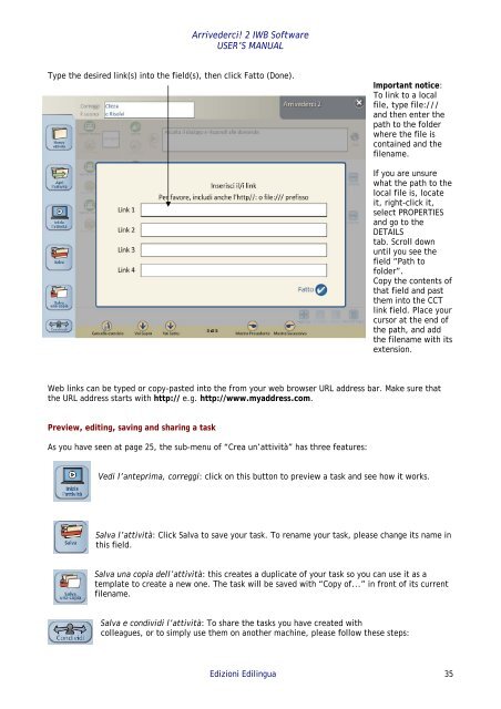 Arrivederci! 2 IWB Software USER'S MANUAL - Edilingua