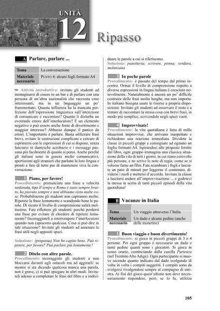 Parlare, parlare ... Vacanze in Italia - Edilingua
