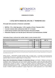 Comunicato 1Q2013 Lottomatica Group - Euroborsa