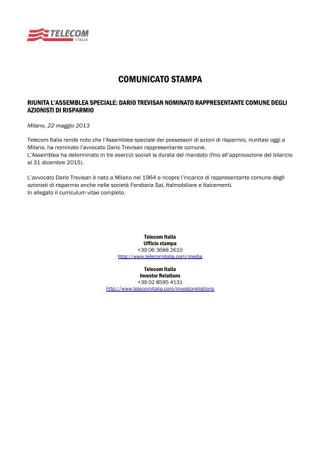 COMUNICATO STAMPA - Euroborsa