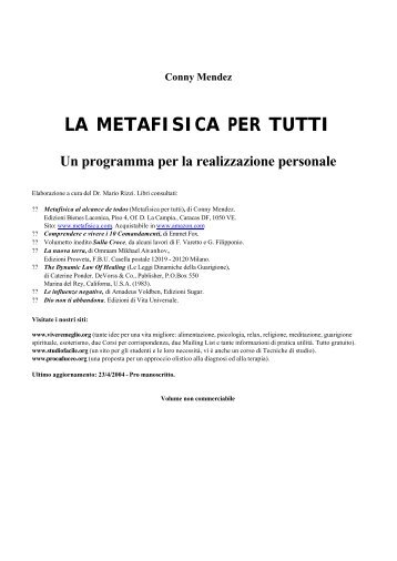 LA METAFISICA PER TUTTI - Rosacroce oggi