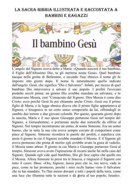 LA SACRA BIBBIA ILLUSTRATA E RACCONTATA ... - Web-facile.org